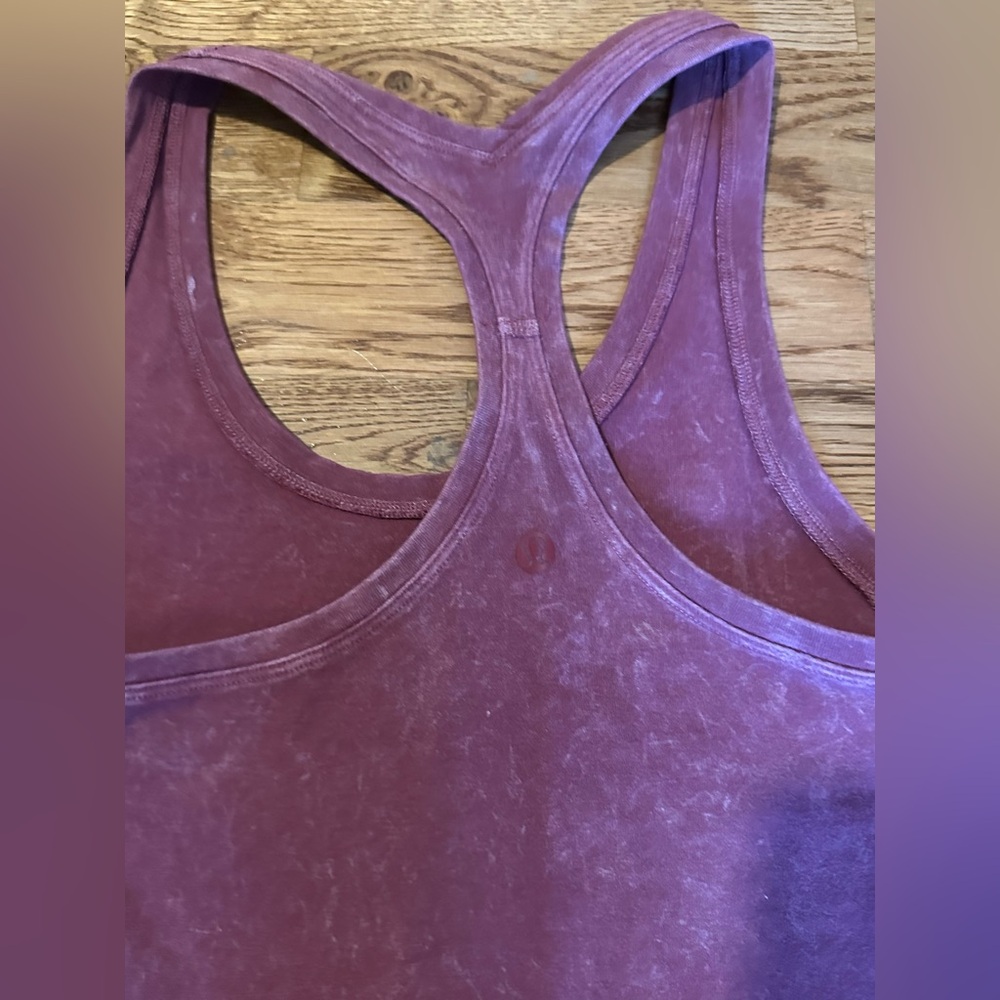 Lululemon 🍋 Cool Racerback Top Dye Washed Chianti Size 4 - Picture 9 of 12